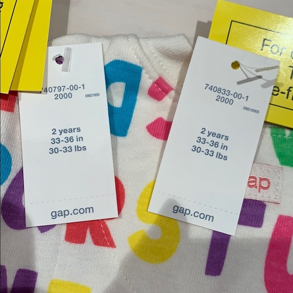 NWT Baby GAP lot of 2 short sleeve one piece pjs - sz 2 - Picture 12 of 16